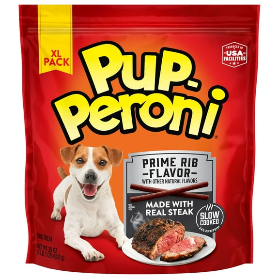 Pup Peroni Prime Rib Flavor Dog Treats, 35 oz Bag