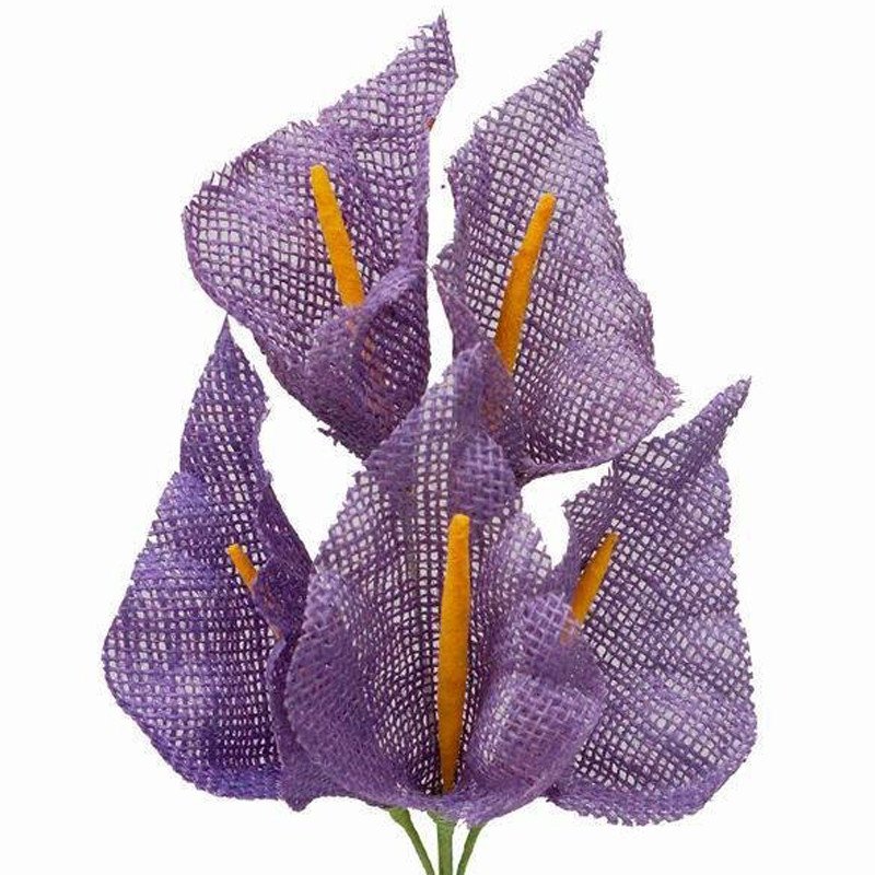 BalsaCircle 25 Burlap Large Calla Lily Artificial Flowers