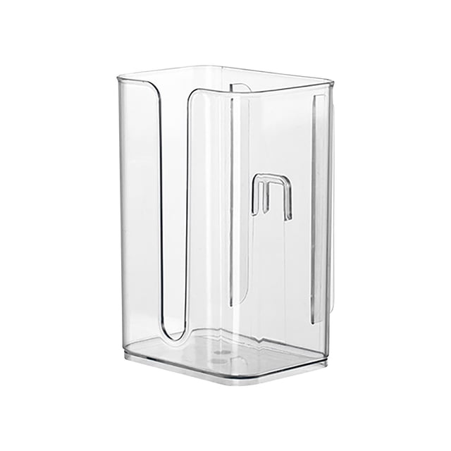 Caja de pañuelos de baño transparente para colgar en la pared, sin perforar, para guardar papel higiénico