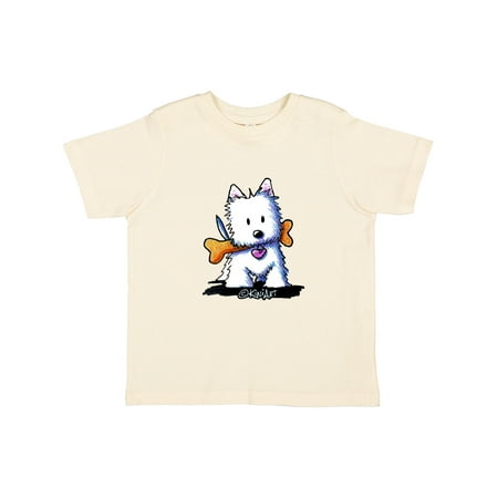 

Inktastic KiniArt Westie with Bone Gift Toddler Boy or Toddler Girl T-Shirt