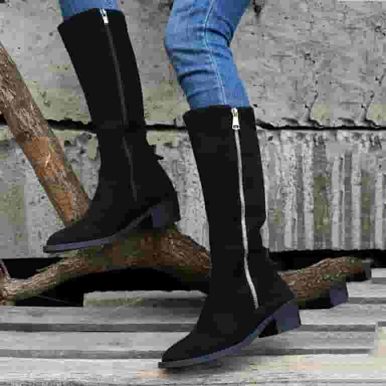 Fitoron Mid Calf Boots for Women Warm Winter Boots Cowboy Fitoron Mid Calf Boots for Women Warm Winter Boots Cowboy