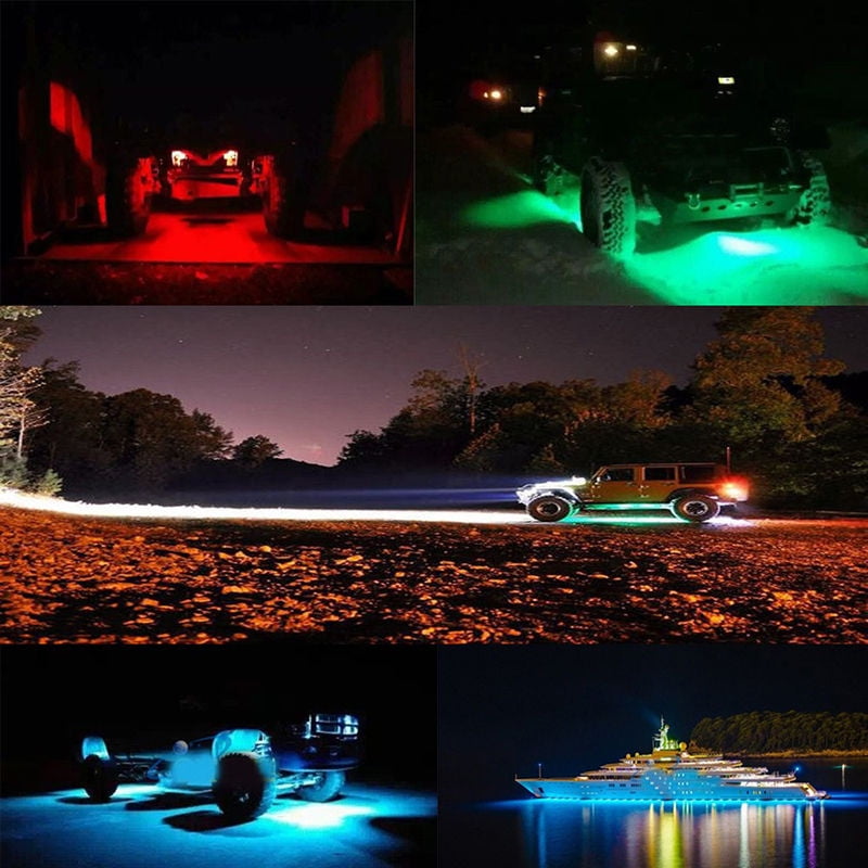 Jeobest 4 Pods LED Rock Lights Kit 
