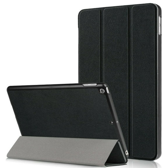 For iPad 9.7 (6th Gen, 2018) / iPad 9.7 (5th Gen, 2017) Case, SuperGuardZ Smart Folio Cover Armor w/ Sleep&Wake Function [Black]