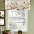 thumbnail image 3 of Farmhouse Botanical Curtain Valances for Windows, Kitchen Valance Window Treatments Panel 2 Pack, Pastoral Summer Spring Floral Rod Pocket Short Curtains for Bathroom Bedroom 42 x 12 Inch, 3 of 8