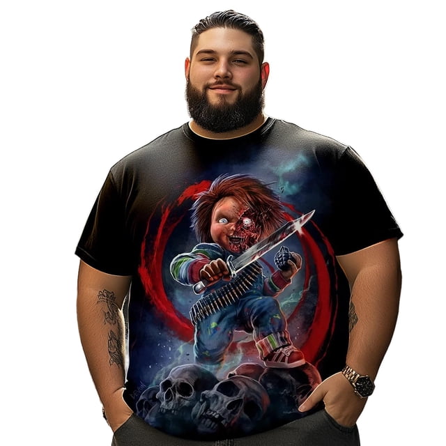 playera grande y alto para hombre big and tall men t shirt camisas playeras manga corta 2XLT 3DTS10094