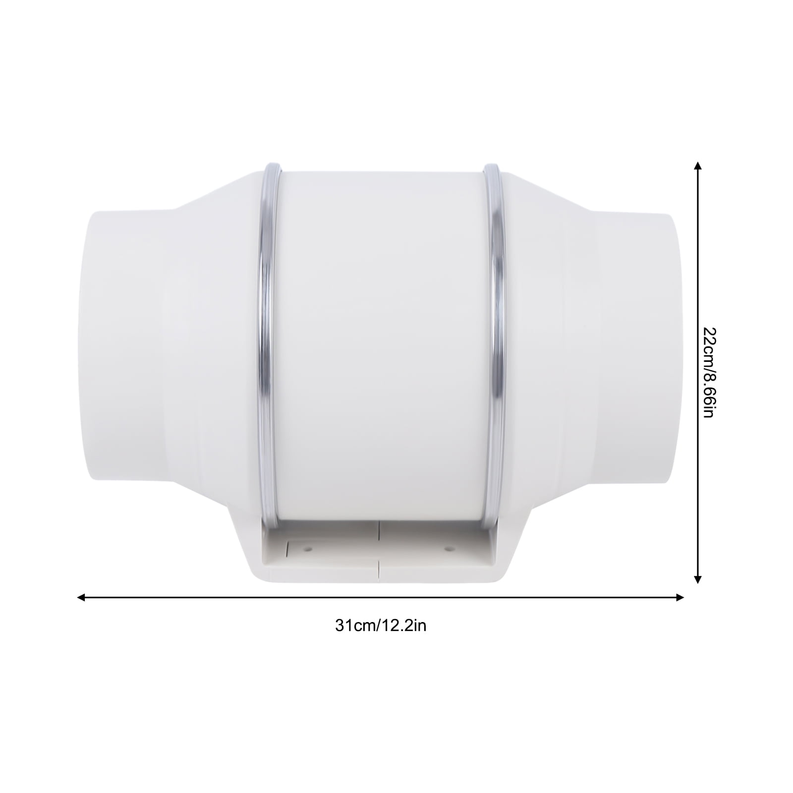 ChicHomey 110V ​​75W Pipe Fan with 540m³/h Airflow,38dB Low Noise,Moisture-proof,Exhaust Blower Fans  for Kitchen, Garage & Home Ventilation​​