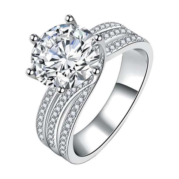 Super Flash Moissanite Anillo en forma de Anillos de compromiso para las mujeres Moissanite Twisted Anillos de compromiso Aniversario de boda Anillos de promesa de novia Esposa Novia