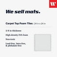 thumbnail image 2 of We Sell Mats Thick Interlocking Foam Carpet Tiles Durable Carpet Squares Anti Fatigue Support for Home Office or Classroom Use, 2 of 9