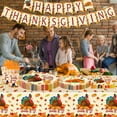 thumbnail image 7 of 10 Pcs Happy Thanksgiving Tableware Set Party Supplies - Fall Harvest Pattern Disposable Dinnerware with Paper Plates, Napkins, Paper Cups, Tablecloth for Autumn and Thanksgiving Dinner BBQ Picnic, 7 of 7