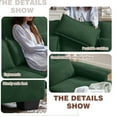 thumbnail image 3 of Soscana U Shaped Cloud Couch Sectional Sofa 4 Seat with Double Chaise, Modern Linen Sofa with Waist Pillows for Living Room Apartment Office Studio,Green, 3 of 9