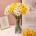 thumbnail image 6 of Morttic 6PCS Artificial Daffodil Flowers Narcissus Spring Flower Silk Flower Arrangement for Home Wedding Decor, White, 6 of 7