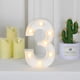 thumbnail image 4 of Billuyoard Ceremonia de boda Aniversario Número en forma de luz Lámpara de números portátil con pilas Decoración de la fiesta del hotel de la oficina Kits de decoración para fiestas Numero 3 Billuyoard HA074859-04, 4 of 6