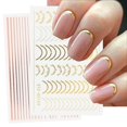 thumbnail image 2 of Pegatinas de uñas de líneas simples 3D, calcomanías de letras de rayas de Metal de oro rosa, deslizadores de arte de uñas de Gel curvo, decoración de manicura de esmalte BESTZGS014 Dengxun unisex, 2 of 2