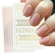 thumbnail image 2 of Pegatinas de uñas de líneas simples 3D, calcomanías de letras de rayas de Metal de oro rosa, deslizadores de arte de uñas de Gel curvo, decoración de manicura de esmalte BESTZGS014 Dengxun unisex, 2 of 2