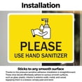 thumbnail image 3 of (2 Pack) Please Use Sanitizer OSHA Notice Sign 10 Inch X 7 Inch Vinyl Label Decal Sticker Weather Resistant, UV Protected for Workplace, Business, and Construction Site, Made in the USA, 3 of 7
