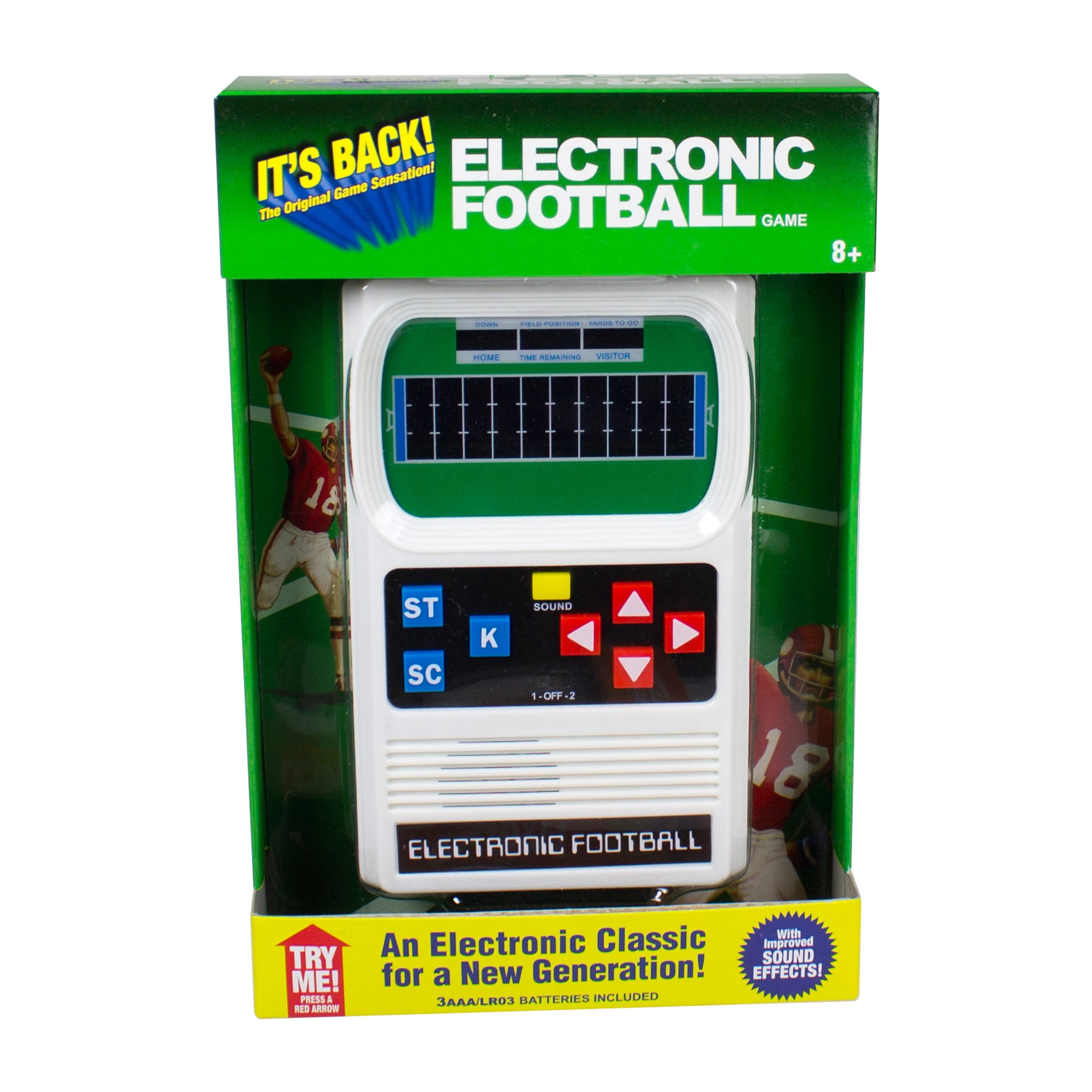 FOOTBALL Handheld Electronic Game 70's Retro Mattel Classic Sounds Lights NEW 