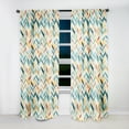 thumbnail image 4 of Designart "Vintage Boho Emerald Charm" Chevron Blackout Curtain Single Panel, 4 of 4