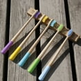 thumbnail image 3 of Wisewang Natural Bamboo Wooden Toothbrushes Round Handle Tooth Brush, 3 of 6