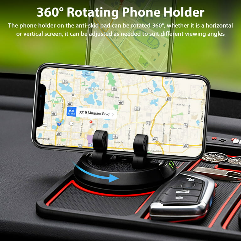 Non-Slip Phone Pad for Car, TSV Car Dashboard Mat Tray, Silicone Anti-Shake  Pad with Aromatherapy, Temporary Car Parking Card Number Plate, Universal