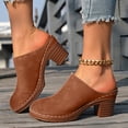 thumbnail image 2 of YLYL Womens Platform Clogs Chunky High Heel Round Toe Slip on Fashion Casual Mules Shoes, 2 of 9