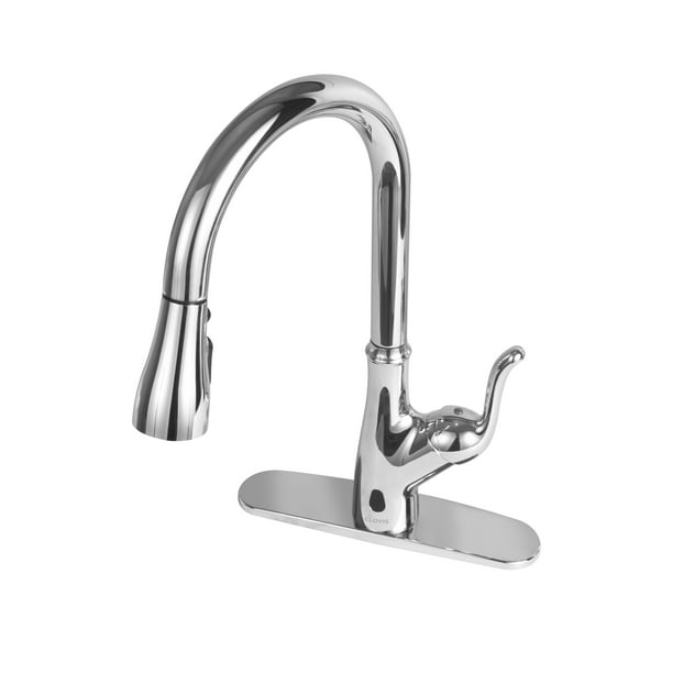 Lipobao Pull Down Touchless Single Handle Kitchen Faucet Walmart Com Walmart Com