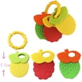 thumbnail image 1 of Mordedor De Bebé En Forma De Fruta Para Bebés Molares De Silicona Fijador Sonajero Campana Agarre Sensorial Juguete Interactivo, 1 of 3