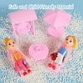 thumbnail image 3 of JoyStone Dollhouse with Colorful Light, Furniture Sets with 4 Dolls, Creative Gift for 3-12 Year Girls, Pink, 3 of 9