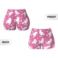 thumbnail image 5 of Haiem Cute Poodle Dog No Front Seam Biker Shorts for Women Yoga Workout Gym Bike Shorts with Tummy Control Moisture-Wicking-Large, 5 of 9