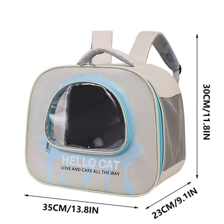 Kumdkd Pet Backpack Carrier  Breathable Mesh Pet Backpack Carrier for Dogs & Cats Ergonomic Shoulder Bag with Transparent Window  Durable Outdoor Travel Backpack  Hands-Free Design(Blue)