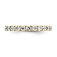 thumbnail image 3 of 14K Yellow Gold Ring Band Eternity Diamond Round 1 1 2CT U Shared Prong , Size 7, 3 of 4