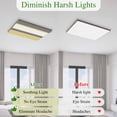 thumbnail image 5 of Yellow Morocco Magnetic Fluorescent Light Covers for Ceiling Lights 2 x 4 Feet, Geometric Grey Stripes Modern Office Classroom Kitchen Drop Ceiling Light Covers Lighting Filters Shade Panel 3 Packs, 5 of 9