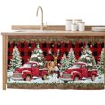 thumbnail image 2 of Christmas Truck Cabinet Curtain 32"Wx55"L,Dustproof Pantry Door Curtain W/ Self Adhesive Tape,Farmhouse Xmas Tree Red Buffalo Plaid Tall Storage Cover Privacy Drape for Bathroom Kitchen Laundry Room, 2 of 9
