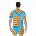 thumbnail image 2 of Fresh Waffles Short Sleeve Men'S Rompers, Food Lover Casual Summer Jumpsuits Outfit, 2 of 4