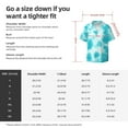thumbnail image 3 of PAYOHTO Teal Tie Dye Blue Mens Hawaiian Casual Short-sleeved Shirt Tropical Summer Beach Button Down Shirts, 3 of 7