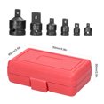 thumbnail image 3 of Graflsoa 6-Piece Chrome Vanadium Steel Socket Adapter Set with Storage Case - 1/4", 3/8", 1/2", 3/4" Drive Reducers for Automotive and Home Repairs, 3 of 7