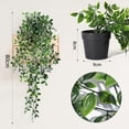 thumbnail image 3 of Plantas Colgantes Artificiales de plástico, Paquete de 3 Piezas, eucalipto, vainas de Guisantes y Datura, para Sala, Dormitorio, baño, Oficina y Exteriores, 3 of 4