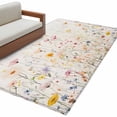 thumbnail image 2 of 3'x5' Area Rugs, Spring Flowers Indoor Outdoor Area Rug for Living Room Bedroom, Watercolor Wildflowers Farmhouse Floral Washable Bathroom Rugs Kitchen Floor Carpet Mats Home Decor Aesthetic, 2 of 8