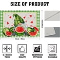 thumbnail image 2 of Watercolor Watermelon Gnomes Placemats Set of 4,Green Buffalo Check Plaid Rectangular Linen Kitchen Mats Summer Seasonal Place Mat 12 x 18 Inch for Kitchen Dining Table Decor, 2 of 6