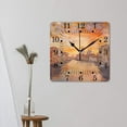 thumbnail image 3 of 16 Inch Wall Clock Battery Operated Square Clock for Office, Kitchen, Outdoor, Living Room,Italy Sunset Venice Cityscape Fantastic, 3 of 4