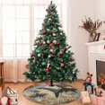 thumbnail image 7 of Yiaed Wood Grain Shark Print Christmas Tree Skirt , Tree SkirtsTree Mat for Christmas Winter Holiday Indoor Decorations-30", 7 of 7