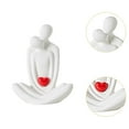 thumbnail image 6 of deevoka Couple Sculptures Crafts Ceramic Lover Statue for Bedroom Living Room Office, 6 of 9