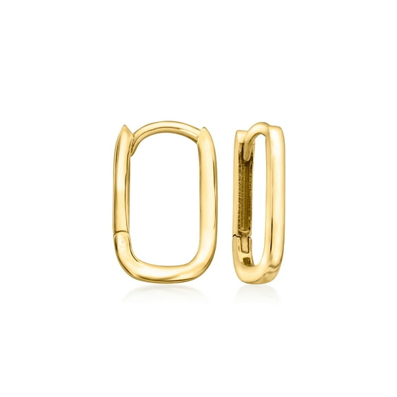 Ross-Simons Italian 10kt Yellow Gold Paper Clip Link Huggie Hoop Earrings, Women's, Adult