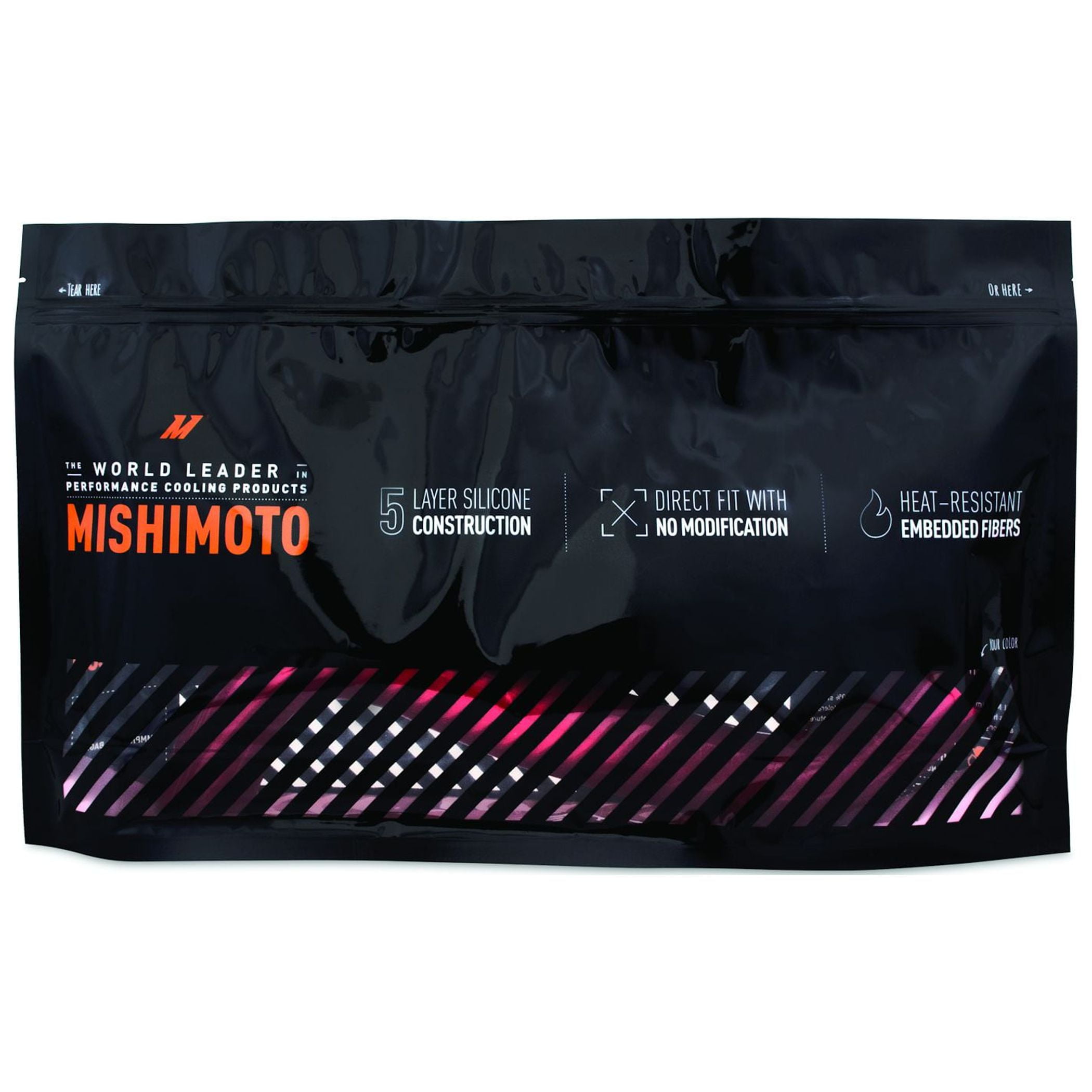 Mishimoto MMHOSE-500T-12RD Silicone Radiator Hose Kit Compatible With Fiat 500 Abarth 2012+ Red