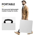 thumbnail image 6 of SONGMY4 ft Indoor Outdoor Heavy Duty Plastic Folding Table Portable Picnic Table Fold-in-Half Utility Table w/Handle and Steel Legs for Camping, Dining, Party, White, 6 of 18