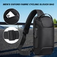 thumbnail image 3 of Bolso Pecho Hombre Hombro Antirrobo Contraseña Bloqueo Puerto USB Crossbody Pack Negro, 3 of 7