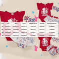 thumbnail image 3 of Povozer Infant Newborn Baby Girl 4th of July Outfits Letter Romper Tutu Bloomers Shorts Set First Fourth of July Set,Size 12-18M,Watermelon Red, 3 of 7