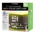 thumbnail image 2 of Xtreme Lit Multicolor LED Light Strip Kit, 50-Foot Cut & Customize Indoor Strip Lights with Remote, for Christmas, Halloween, Party, Gameday and More, 2 of 9