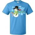 thumbnail image 3 of Inktastic Just Chillin' This Christmas Fun Snowman in Top Hat T-Shirt, 3 of 5
