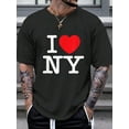 thumbnail image 3 of I LOVE NY Classic Logo T-Shirt For Men, Cotton Unisex Graphic T Shirts, 3 of 4