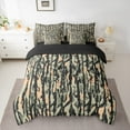 thumbnail image 2 of Feelyou Green Camouflage Bedding Comforter Set 7pcs for Teen, Cartoon King Bedding Sets, Abstract Geometric Reversible Bed Sheets, Ultra Soft Home Decor, 3-Piece, 2 of 7